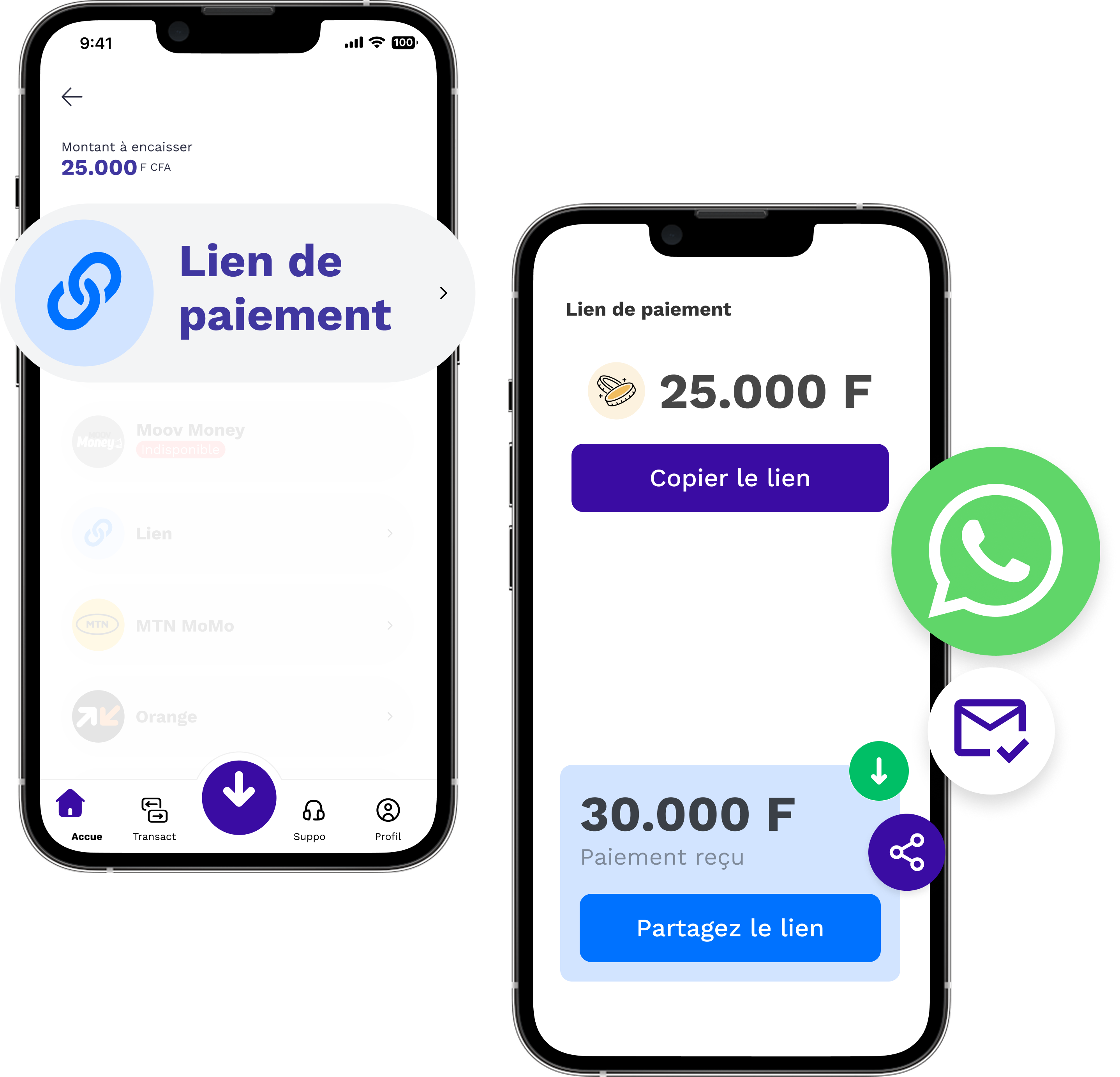 Tableau de bord Jèko sur mobile
